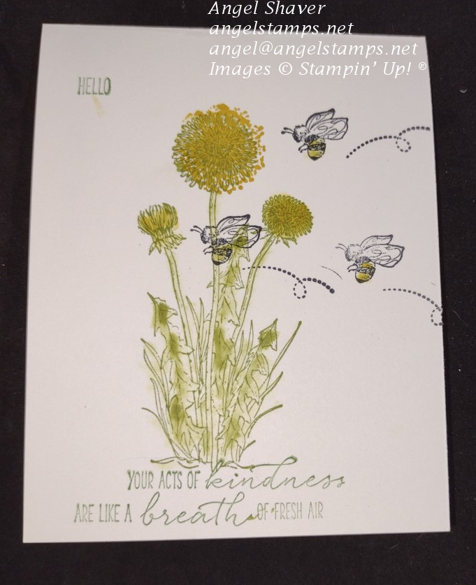#simplestamping Dandelions and Bees