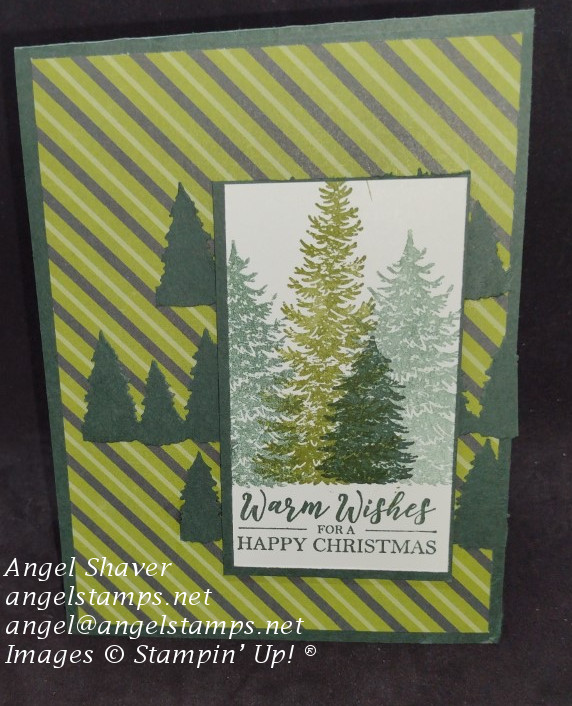 Row of Evergreens Christmas Card