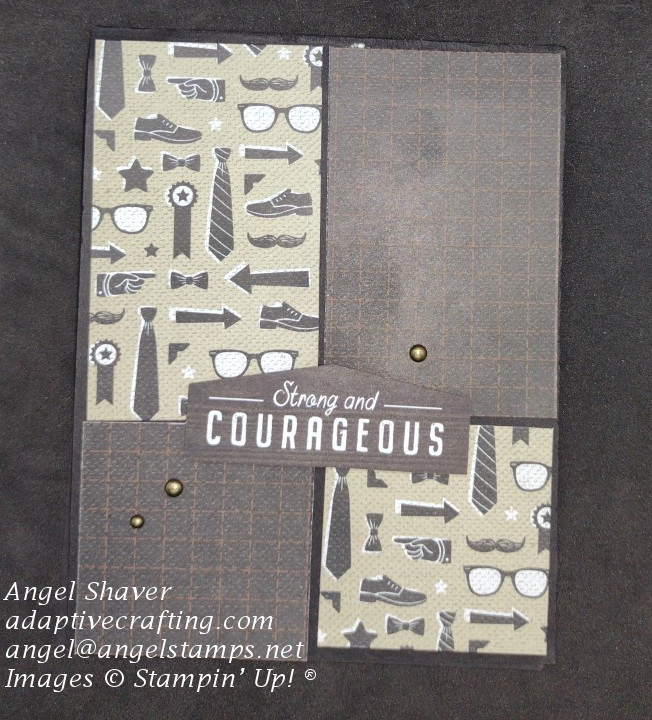 #stampinup #handmadecard #crafts #adaptivecrafting #angelshaver #handmade #rubberstamping #papercrafting #augusta #kansas #cardmaking #postoftheday #creative #strongandcourageous #masculine #ties