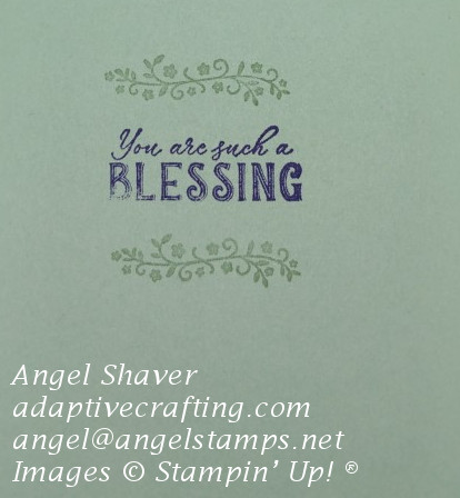 Inside of card that says "You Are Such a Blessing"