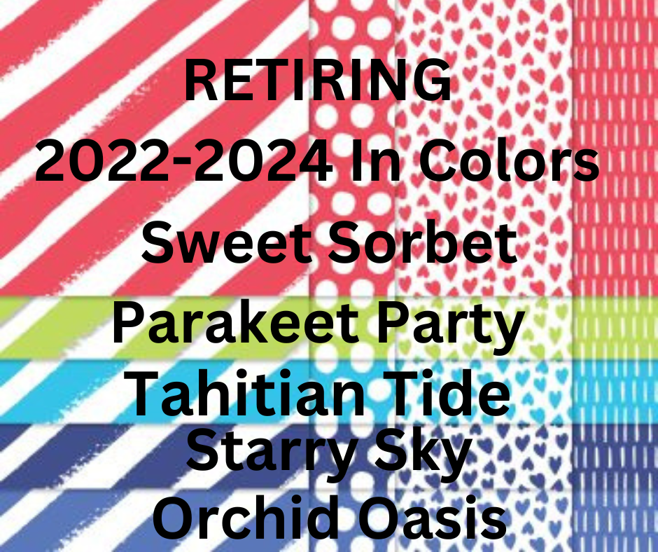 Picture of patterned paper in 2022-2024 In Colors: Sweet Sorbet, Parakeet Party, Tahitian Tide, Starry Sky, Orchid Oasis