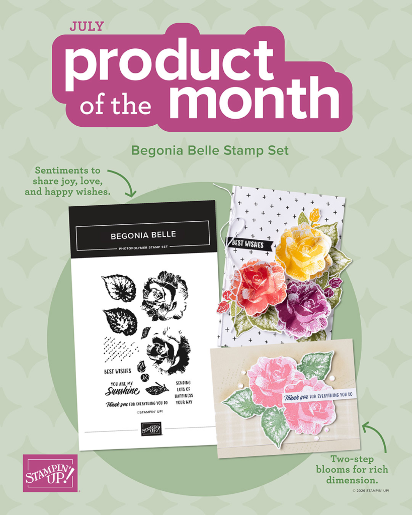 Photo of July product of the month--Begonia Belle stamp set